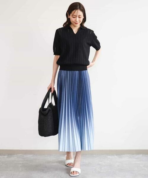 MK MICHEL KLEIN / エムケーミッシェルクラン カットソー | [洗える]衿付きスキッパーデザインニット | 詳細15