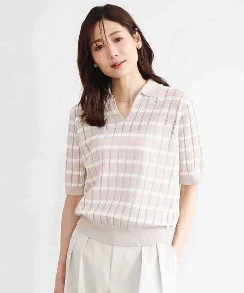 MK MICHEL KLEIN / エムケーミッシェルクラン カットソー | [洗える]衿付きスキッパーデザインニット | 詳細16