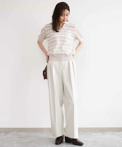 MK MICHEL KLEIN / エムケーミッシェルクラン カットソー | [洗える]衿付きスキッパーデザインニット | 詳細18