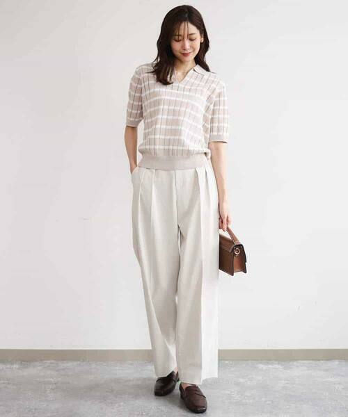 MK MICHEL KLEIN / エムケーミッシェルクラン カットソー | [洗える]衿付きスキッパーデザインニット | 詳細19