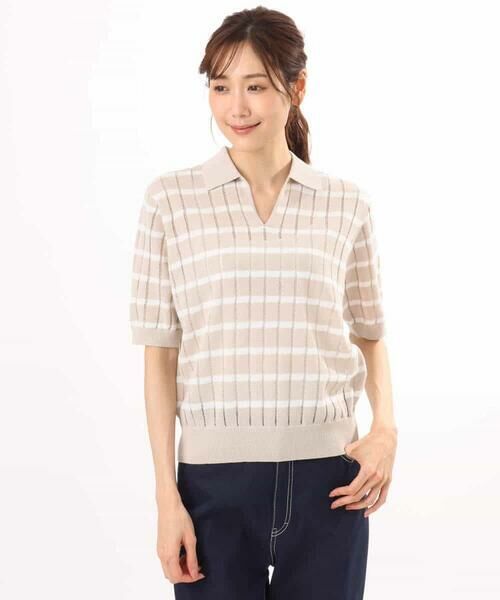 MK MICHEL KLEIN / エムケーミッシェルクラン カットソー | [洗える]衿付きスキッパーデザインニット | 詳細21