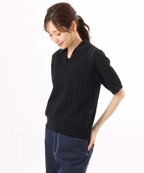 MK MICHEL KLEIN / エムケーミッシェルクラン カットソー | [洗える]衿付きスキッパーデザインニット | 詳細28