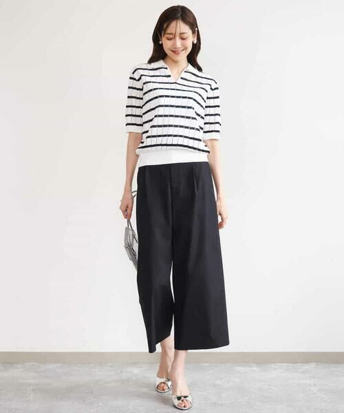 MK MICHEL KLEIN / エムケーミッシェルクラン カットソー | [洗える]衿付きスキッパーデザインニット | 詳細5