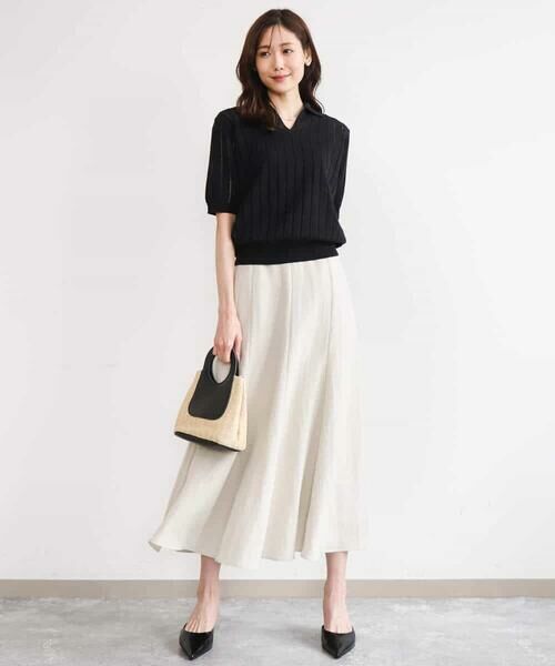 MK MICHEL KLEIN / エムケーミッシェルクラン カットソー | [洗える]衿付きスキッパーデザインニット | 詳細8