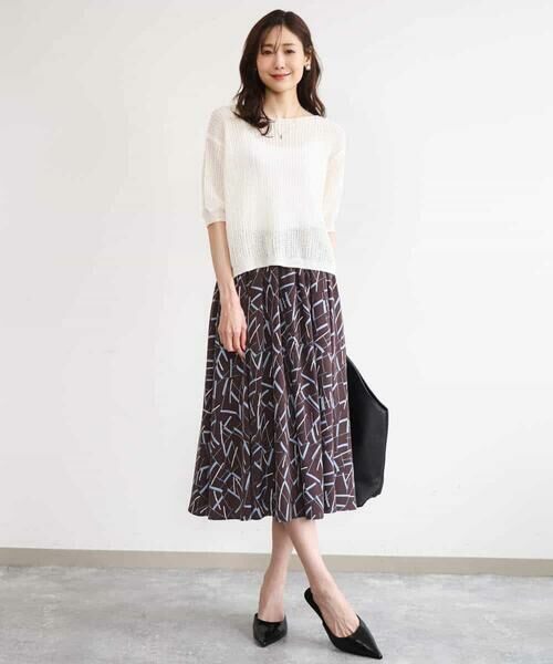 MK MICHEL KLEIN / エムケーミッシェルクラン ニット・セーター | [洗える]クロップド丈シアーリブニット | 詳細15