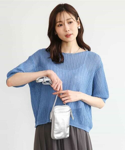 MK MICHEL KLEIN / エムケーミッシェルクラン ニット・セーター | [洗える]クロップド丈シアーリブニット | 詳細18