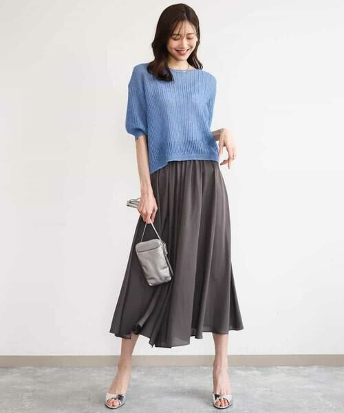 MK MICHEL KLEIN / エムケーミッシェルクラン ニット・セーター | [洗える]クロップド丈シアーリブニット | 詳細22