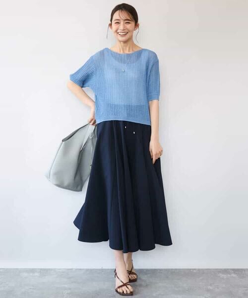 MK MICHEL KLEIN / エムケーミッシェルクラン ニット・セーター | [洗える]クロップド丈シアーリブニット | 詳細27