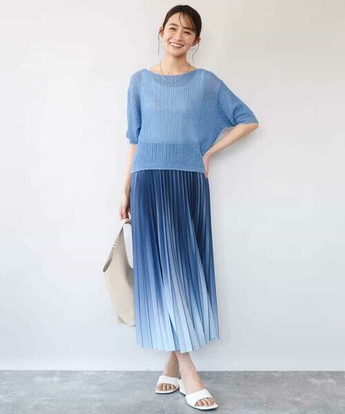 MK MICHEL KLEIN / エムケーミッシェルクラン ニット・セーター | [洗える]クロップド丈シアーリブニット | 詳細29