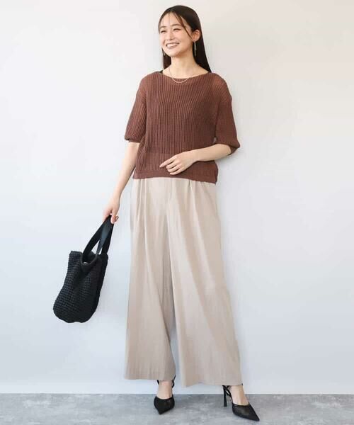 MK MICHEL KLEIN / エムケーミッシェルクラン ニット・セーター | [洗える]クロップド丈シアーリブニット | 詳細3