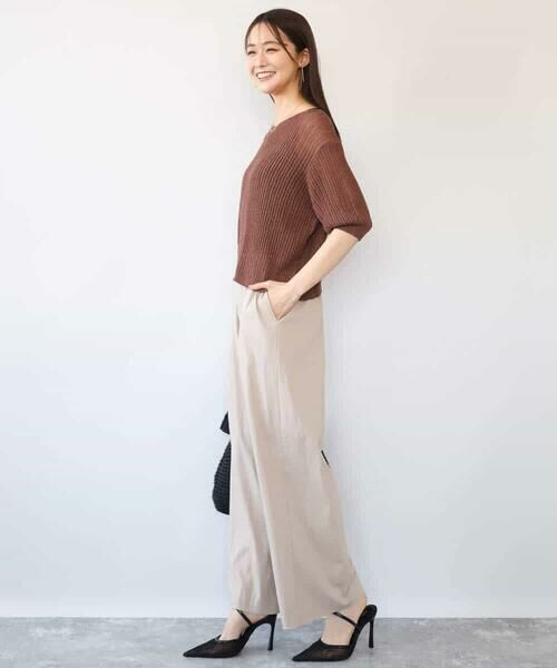 MK MICHEL KLEIN / エムケーミッシェルクラン ニット・セーター | [洗える]クロップド丈シアーリブニット | 詳細4