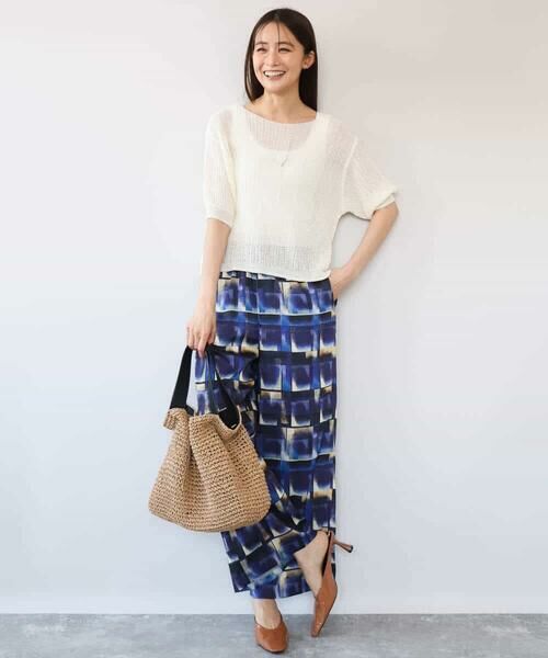 MK MICHEL KLEIN / エムケーミッシェルクラン ニット・セーター | [洗える]クロップド丈シアーリブニット | 詳細9