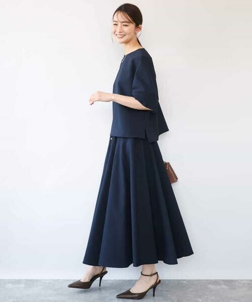 MK MICHEL KLEIN / エムケーミッシェルクラン ロング・マキシ丈スカート | [撥水/UVカット/洗える]ボリュームフレアスカート | 詳細14