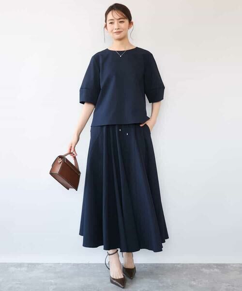 MK MICHEL KLEIN / エムケーミッシェルクラン ロング・マキシ丈スカート | [撥水/UVカット/洗える]ボリュームフレアスカート | 詳細15