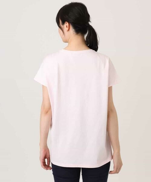 MK MICHEL KLEIN / エムケーミッシェルクラン カットソー | [洗える]ニュアンスロゴ フレンチスリーブTシャツ | 詳細11