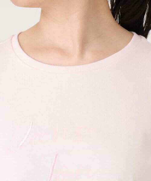 MK MICHEL KLEIN / エムケーミッシェルクラン カットソー | [洗える]ニュアンスロゴ フレンチスリーブTシャツ | 詳細12