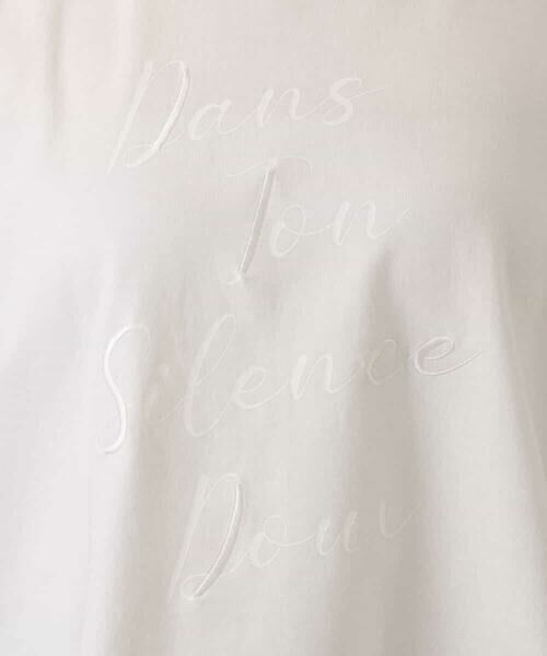 MK MICHEL KLEIN / エムケーミッシェルクラン カットソー | [洗える]ニュアンスロゴ フレンチスリーブTシャツ | 詳細17