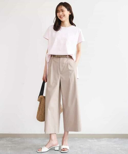 MK MICHEL KLEIN / エムケーミッシェルクラン カットソー | [洗える]ニュアンスロゴ フレンチスリーブTシャツ | 詳細7