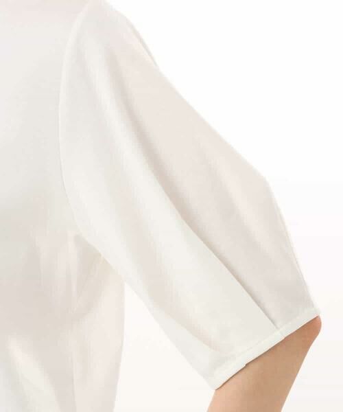 MK MICHEL KLEIN / エムケーミッシェルクラン カットソー | [接触冷感/洗える]シルケットスムース タックスリーブカットソー | 詳細29