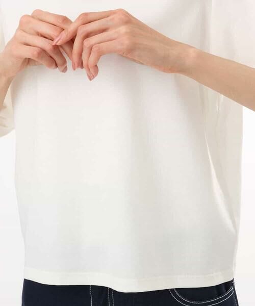 MK MICHEL KLEIN / エムケーミッシェルクラン カットソー | [接触冷感/洗える]シルケットスムース タックスリーブカットソー | 詳細30
