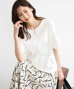 MK MICHEL KLEIN / エムケーミッシェルクラン カットソー | [接触冷感/洗える]シルケットスムース ドルマンスリーブカットソー