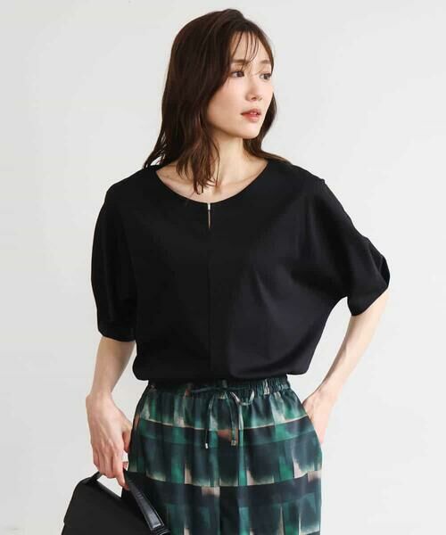 MK MICHEL KLEIN / エムケーミッシェルクラン カットソー | [接触冷感/洗える]シルケットスムース ドルマンスリーブカットソー | 詳細11