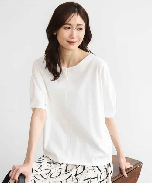 MK MICHEL KLEIN / エムケーミッシェルクラン カットソー | [接触冷感/洗える]シルケットスムース ドルマンスリーブカットソー | 詳細16