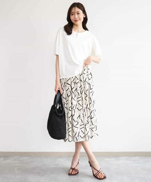 MK MICHEL KLEIN / エムケーミッシェルクラン カットソー | [接触冷感/洗える]シルケットスムース ドルマンスリーブカットソー | 詳細18