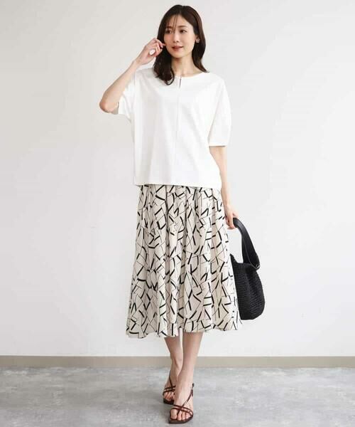 MK MICHEL KLEIN / エムケーミッシェルクラン カットソー | [接触冷感/洗える]シルケットスムース ドルマンスリーブカットソー | 詳細20