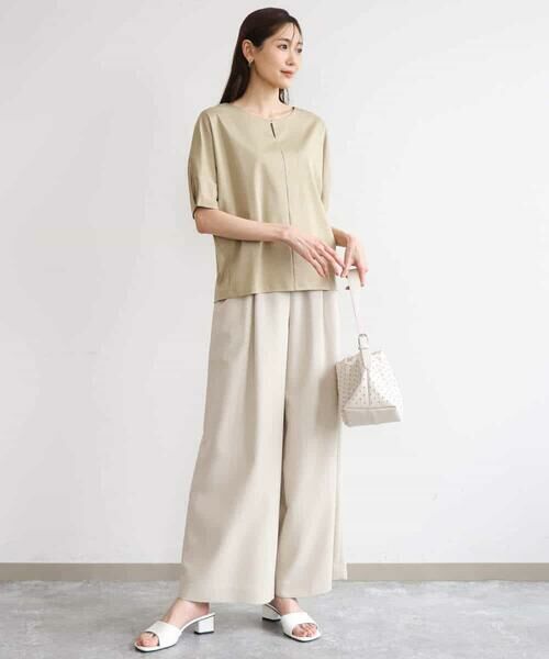 MK MICHEL KLEIN / エムケーミッシェルクラン カットソー | [接触冷感/洗える]シルケットスムース ドルマンスリーブカットソー | 詳細4