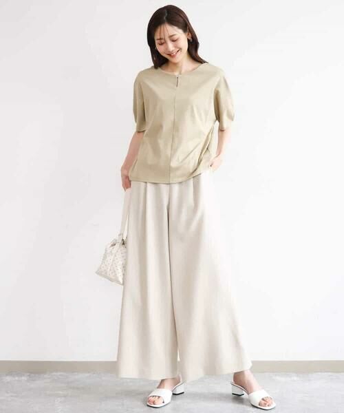 MK MICHEL KLEIN / エムケーミッシェルクラン カットソー | [接触冷感/洗える]シルケットスムース ドルマンスリーブカットソー | 詳細5