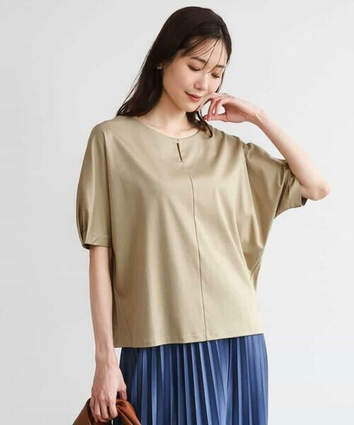 MK MICHEL KLEIN / エムケーミッシェルクラン カットソー | [接触冷感/洗える]シルケットスムース ドルマンスリーブカットソー | 詳細6