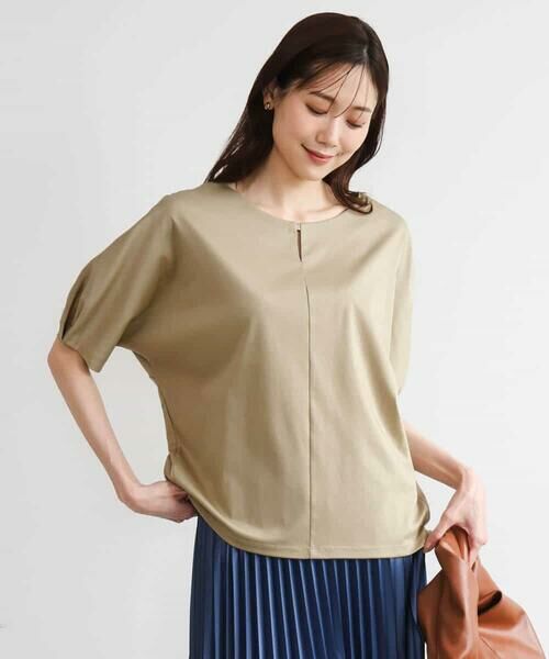 MK MICHEL KLEIN / エムケーミッシェルクラン カットソー | [接触冷感/洗える]シルケットスムース ドルマンスリーブカットソー | 詳細7