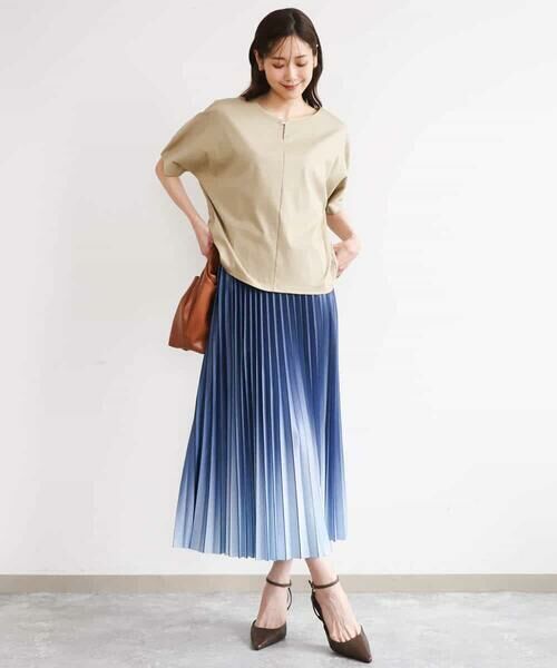 MK MICHEL KLEIN / エムケーミッシェルクラン カットソー | [接触冷感/洗える]シルケットスムース ドルマンスリーブカットソー | 詳細8