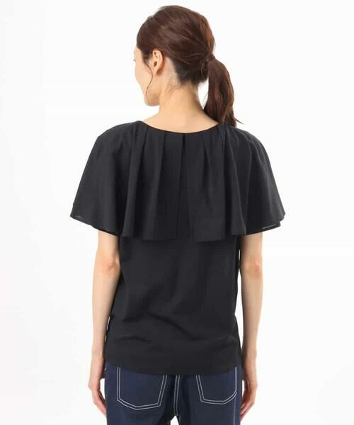 MK MICHEL KLEIN / エムケーミッシェルクラン カットソー | [洗える]シルケット天竺ケープデザインカットソー | 詳細13