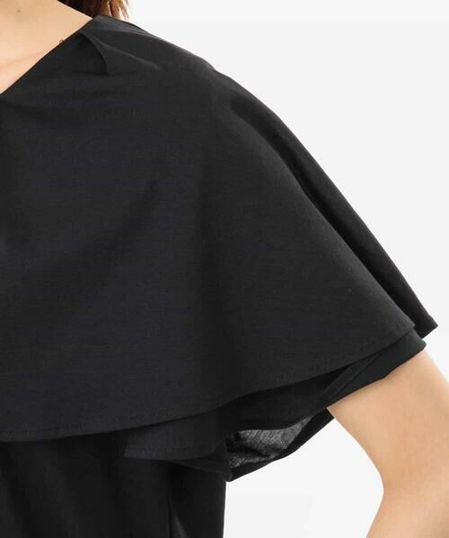 MK MICHEL KLEIN / エムケーミッシェルクラン カットソー | [洗える]シルケット天竺ケープデザインカットソー | 詳細16