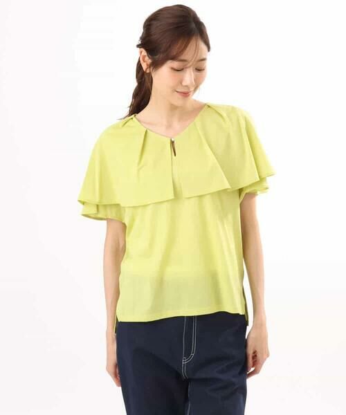 MK MICHEL KLEIN / エムケーミッシェルクラン カットソー | [洗える]シルケット天竺ケープデザインカットソー | 詳細19