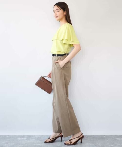 MK MICHEL KLEIN / エムケーミッシェルクラン カットソー | [洗える]シルケット天竺ケープデザインカットソー | 詳細3