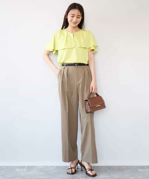 MK MICHEL KLEIN / エムケーミッシェルクラン カットソー | [洗える]シルケット天竺ケープデザインカットソー | 詳細4