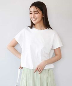 MK MICHEL KLEIN / エムケーミッシェルクラン カットソー | [接触冷感/洗える]裾ドロストデザインカットソー