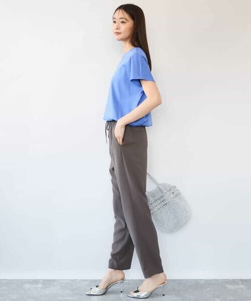 MK MICHEL KLEIN / エムケーミッシェルクラン カットソー | [接触冷感/洗える]裾ドロストデザインカットソー | 詳細13