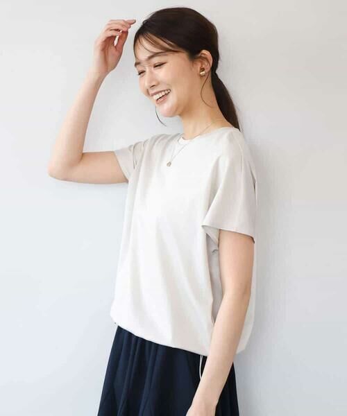 MK MICHEL KLEIN / エムケーミッシェルクラン カットソー | [接触冷感/洗える]裾ドロストデザインカットソー | 詳細16