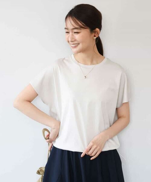 MK MICHEL KLEIN / エムケーミッシェルクラン カットソー | [接触冷感/洗える]裾ドロストデザインカットソー | 詳細17