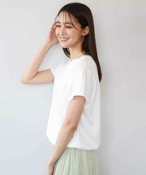 MK MICHEL KLEIN / エムケーミッシェルクラン カットソー | [接触冷感/洗える]裾ドロストデザインカットソー | 詳細6