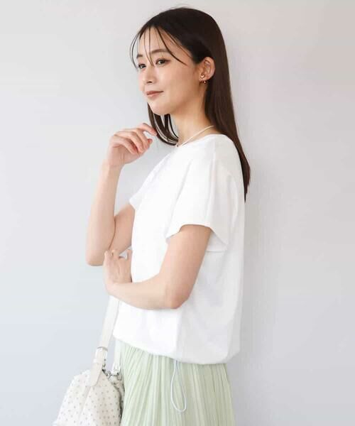 MK MICHEL KLEIN / エムケーミッシェルクラン カットソー | [接触冷感/洗える]裾ドロストデザインカットソー | 詳細7