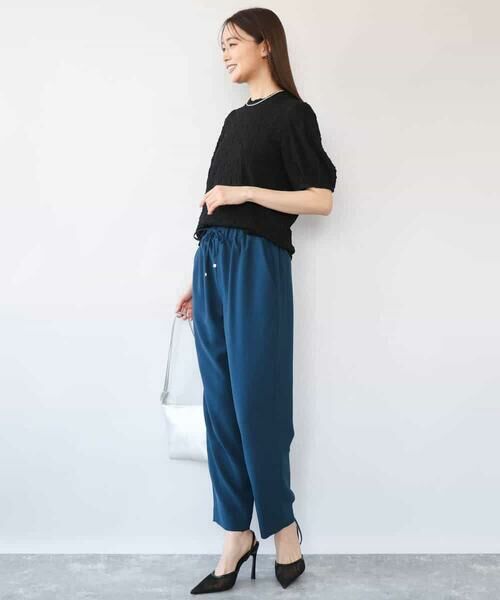 MK MICHEL KLEIN / エムケーミッシェルクラン カットソー | [UVカット/洗える]タックスリーブ ジャガードカットソー | 詳細10