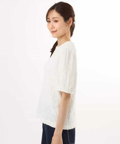 MK MICHEL KLEIN / エムケーミッシェルクラン カットソー | [UVカット/洗える]タックスリーブ ジャガードカットソー | 詳細25