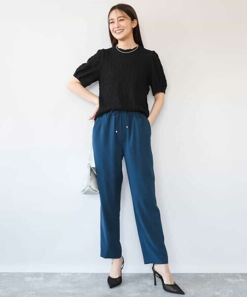 MK MICHEL KLEIN / エムケーミッシェルクラン カットソー | [UVカット/洗える]タックスリーブ ジャガードカットソー | 詳細9