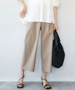 MK MICHEL KLEIN / エムケーミッシェルクラン ショート・ハーフ・半端丈パンツ | [洗える]ナチュラルツイルワイドクロップドパンツ