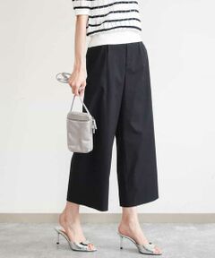 MK MICHEL KLEIN / エムケーミッシェルクラン ショート・ハーフ・半端丈パンツ | [洗える]ナチュラルツイルワイドクロップドパンツ